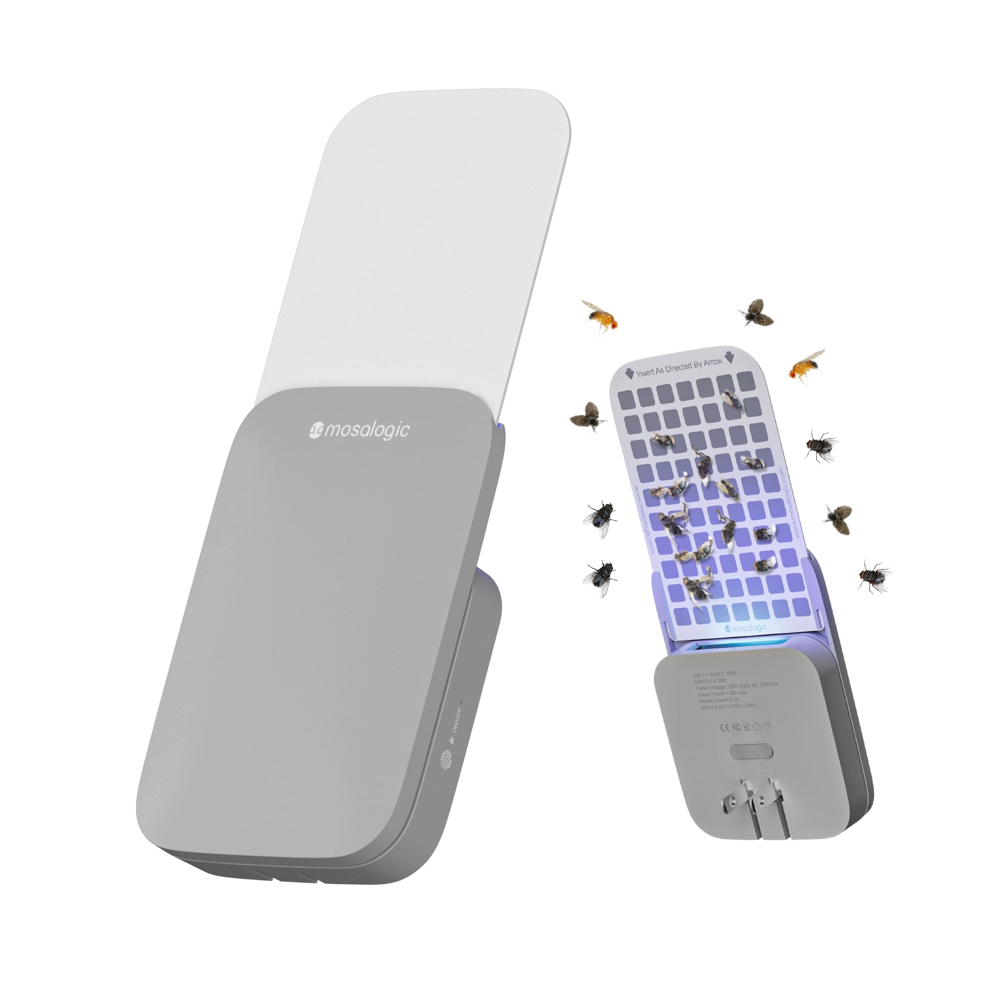 Mosalogic Fly Insect Trap front view with UV light