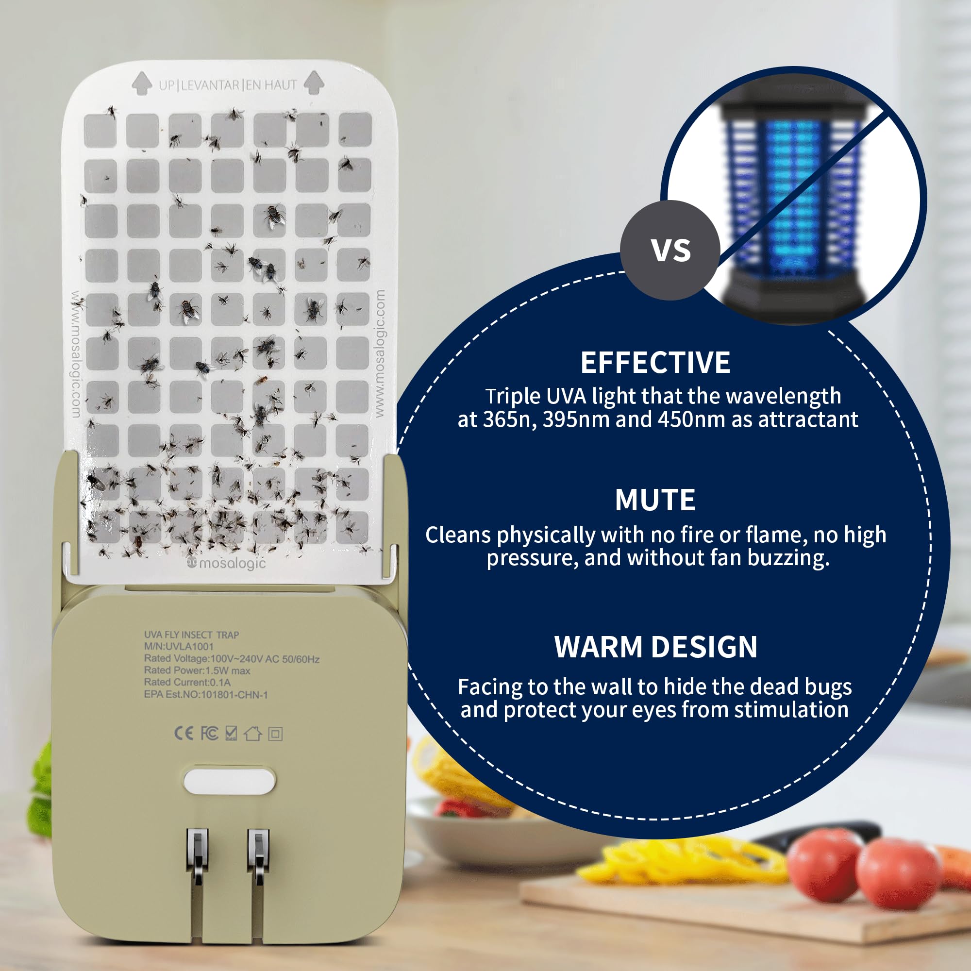 Mosalogic Fly Insect Trap with replacement glue boards