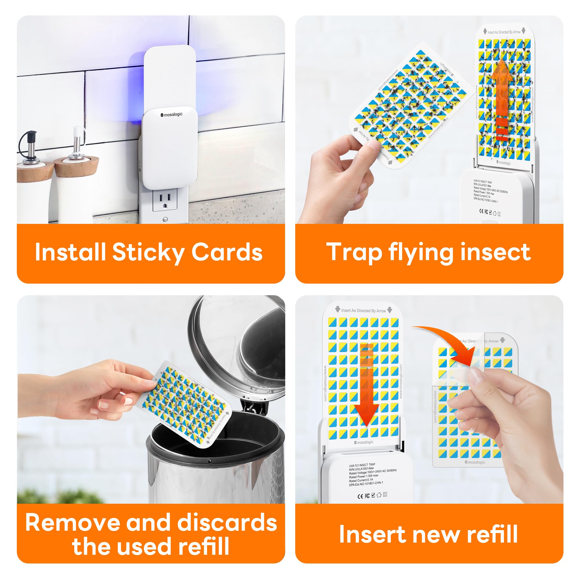 Mosalogic Indoor Gnat Trap showing night light feature