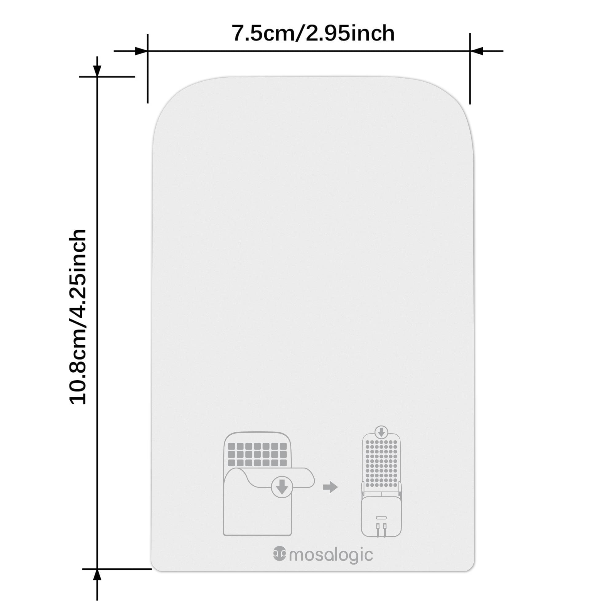mosalogic Sticky Card Refills showing ease of use