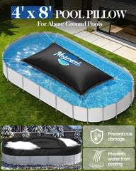 Mosenpol pool pillow showing dual-valve design