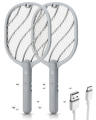 Mosiller Electric Fly Swatter front view, gray color