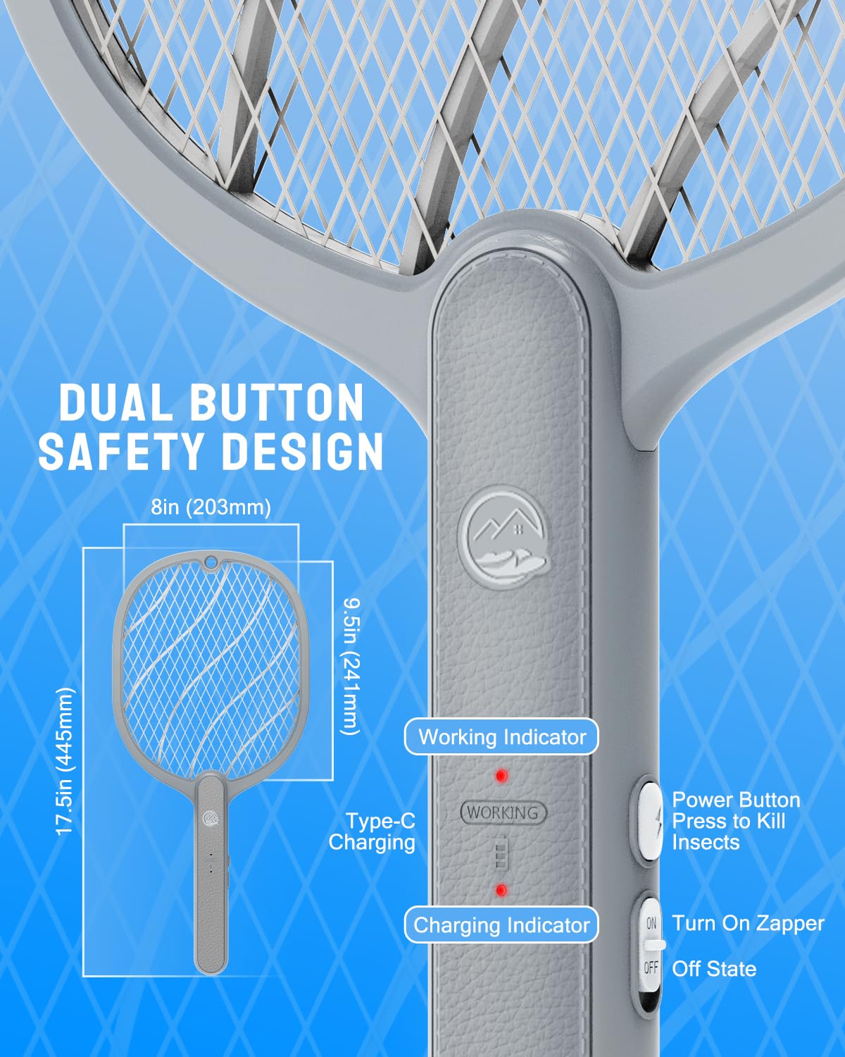Mosiller Electric Fly Swatter on a patio table