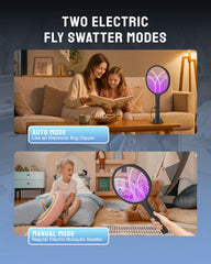 Mosiller Electric Fly Swatter Racket in use outdoors