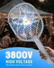 Mosiller Electric Fly Swatter showing ergonomic handle