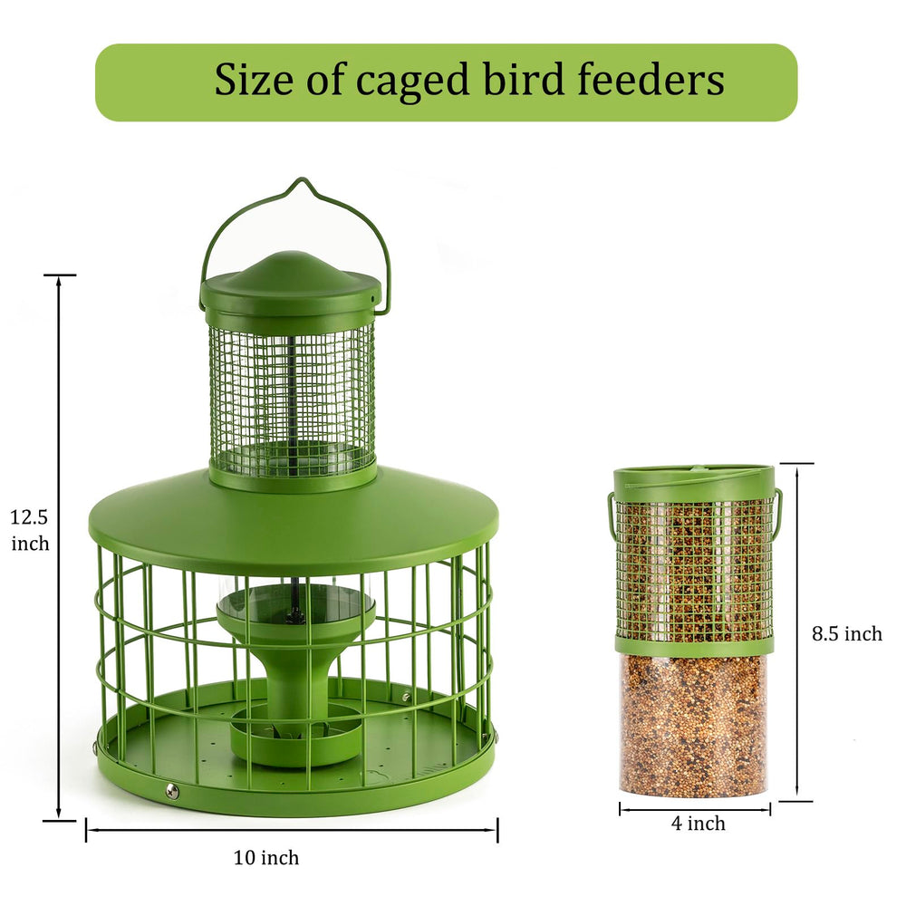 Mosloly Bird Feeder assembled with lid on