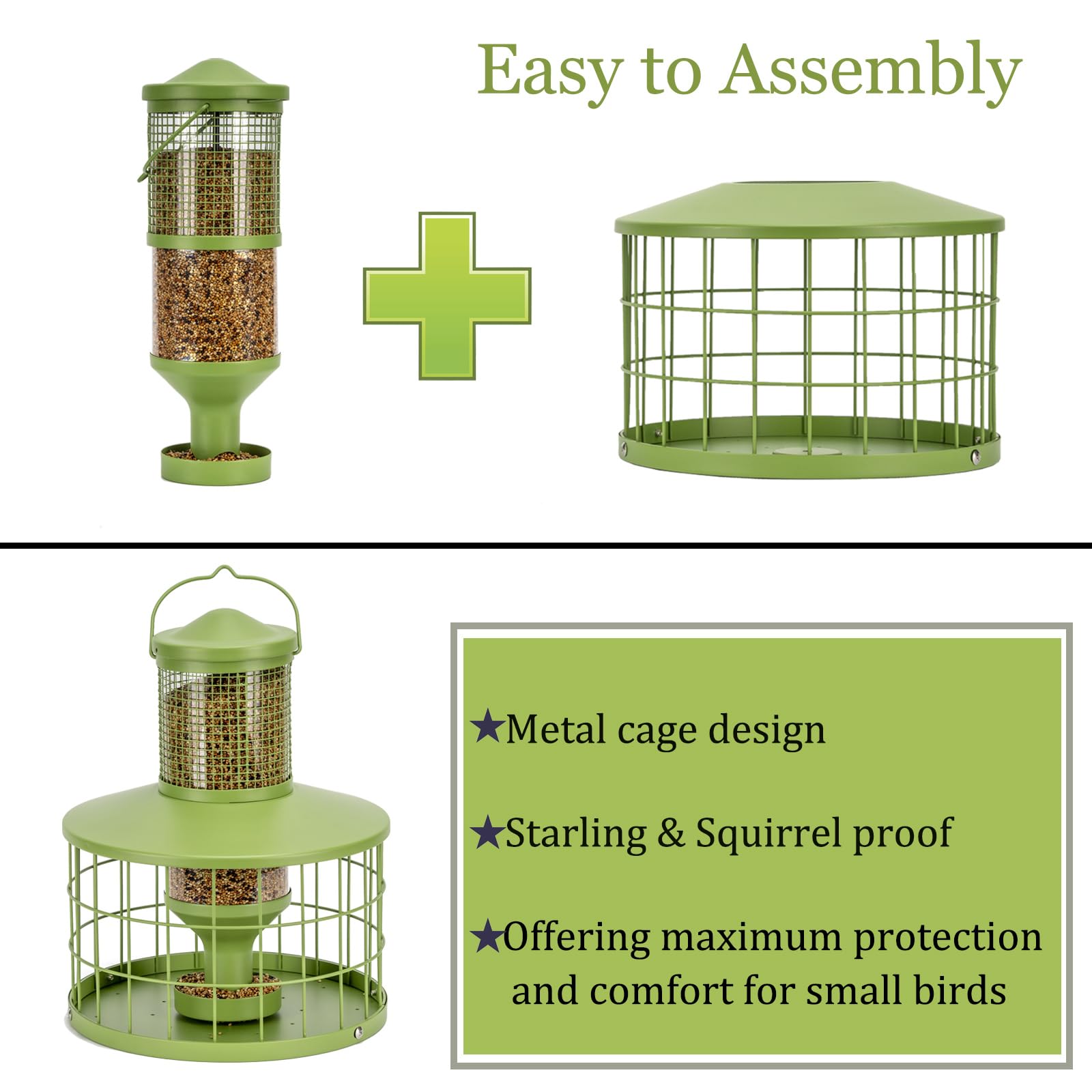 Mosloly Bird Feeder packaging with components