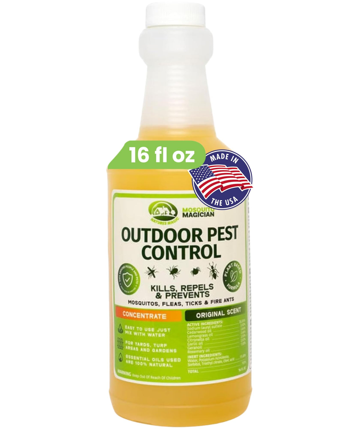 Mosquito Magician Liquid Concentrate 16 Oz bottle front view