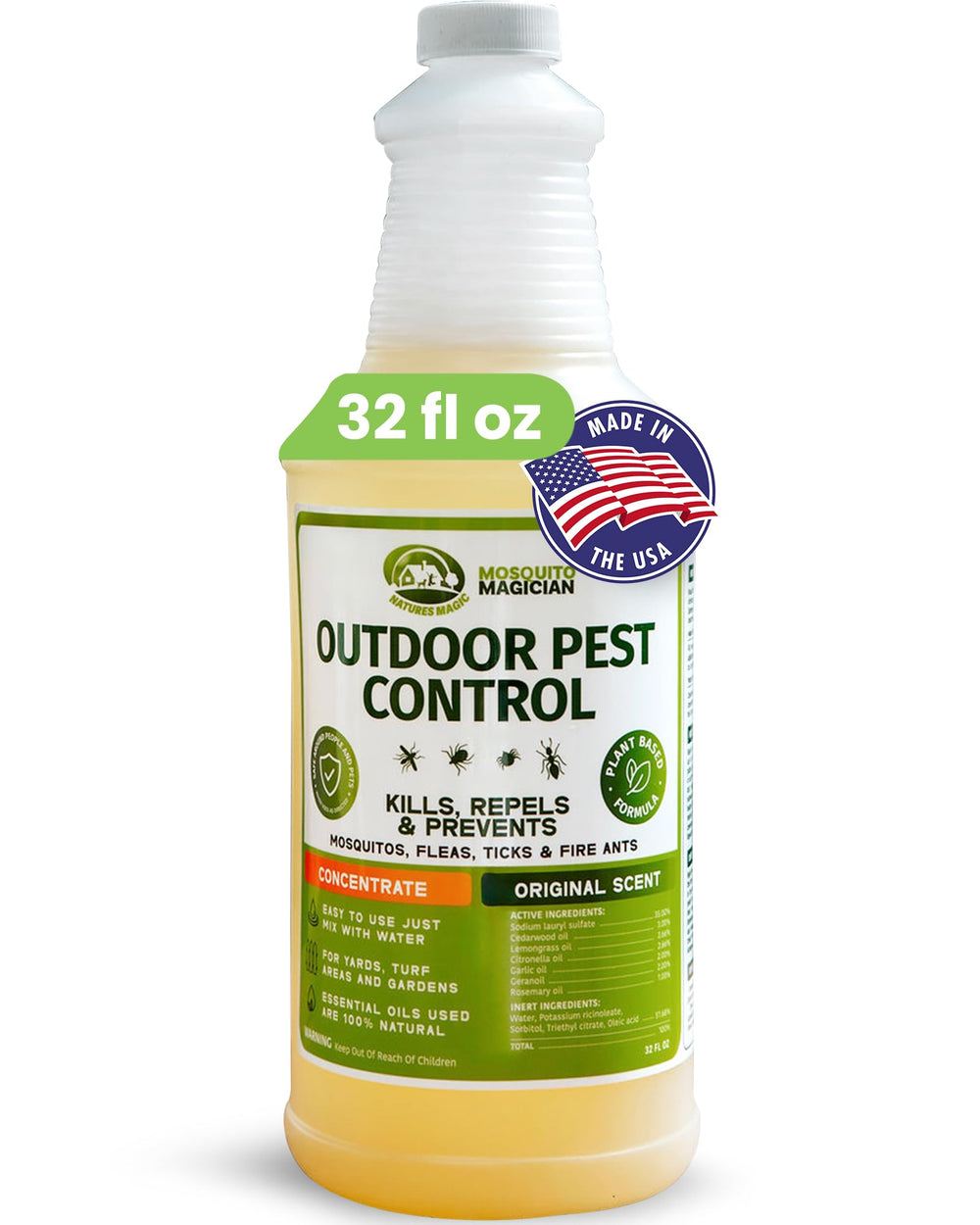 Mosquito Magician Liquid Concentrate 32 OZ bottle front view