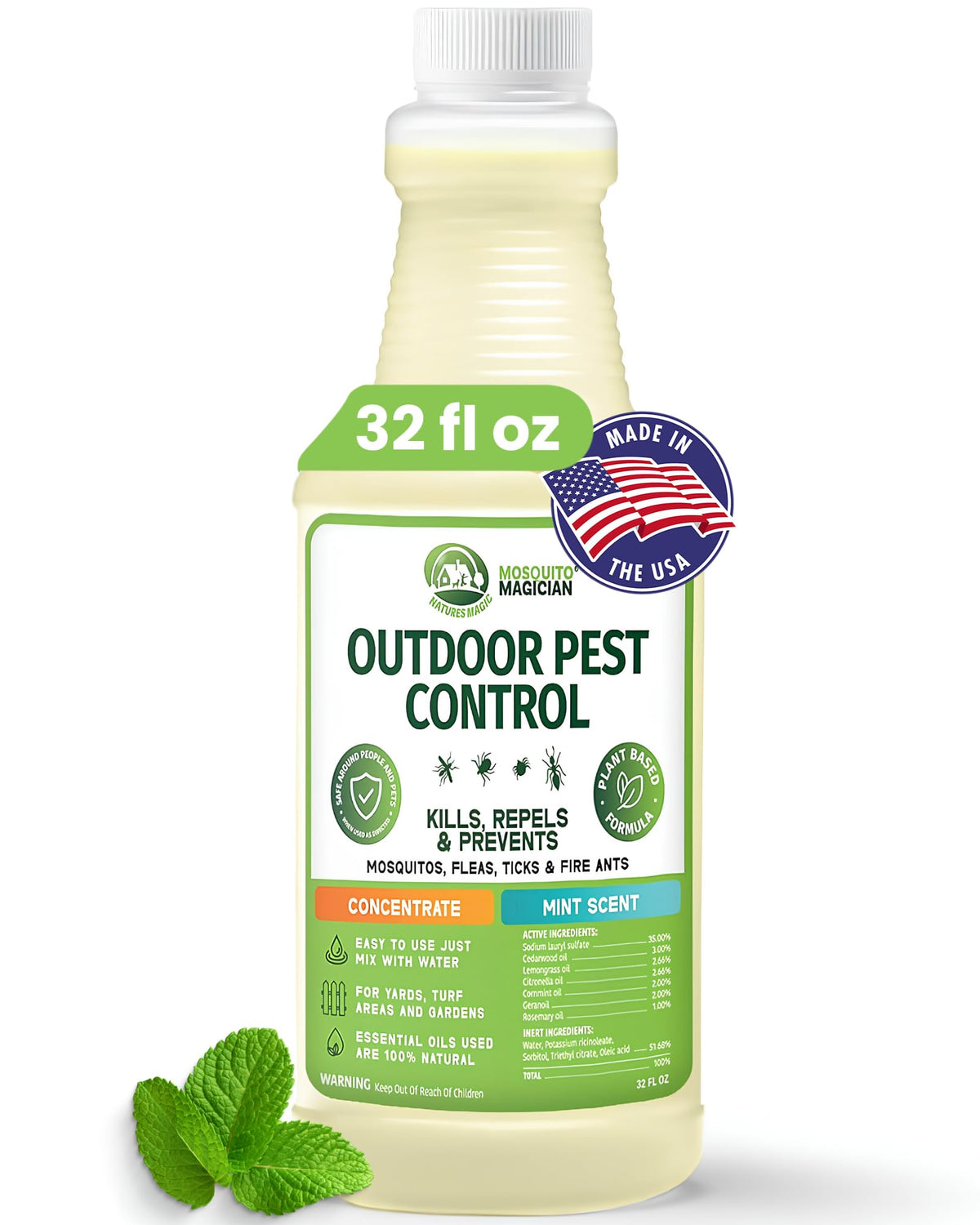 Mosquito Magician Liquid Concentrate 32 OZ bottle front view