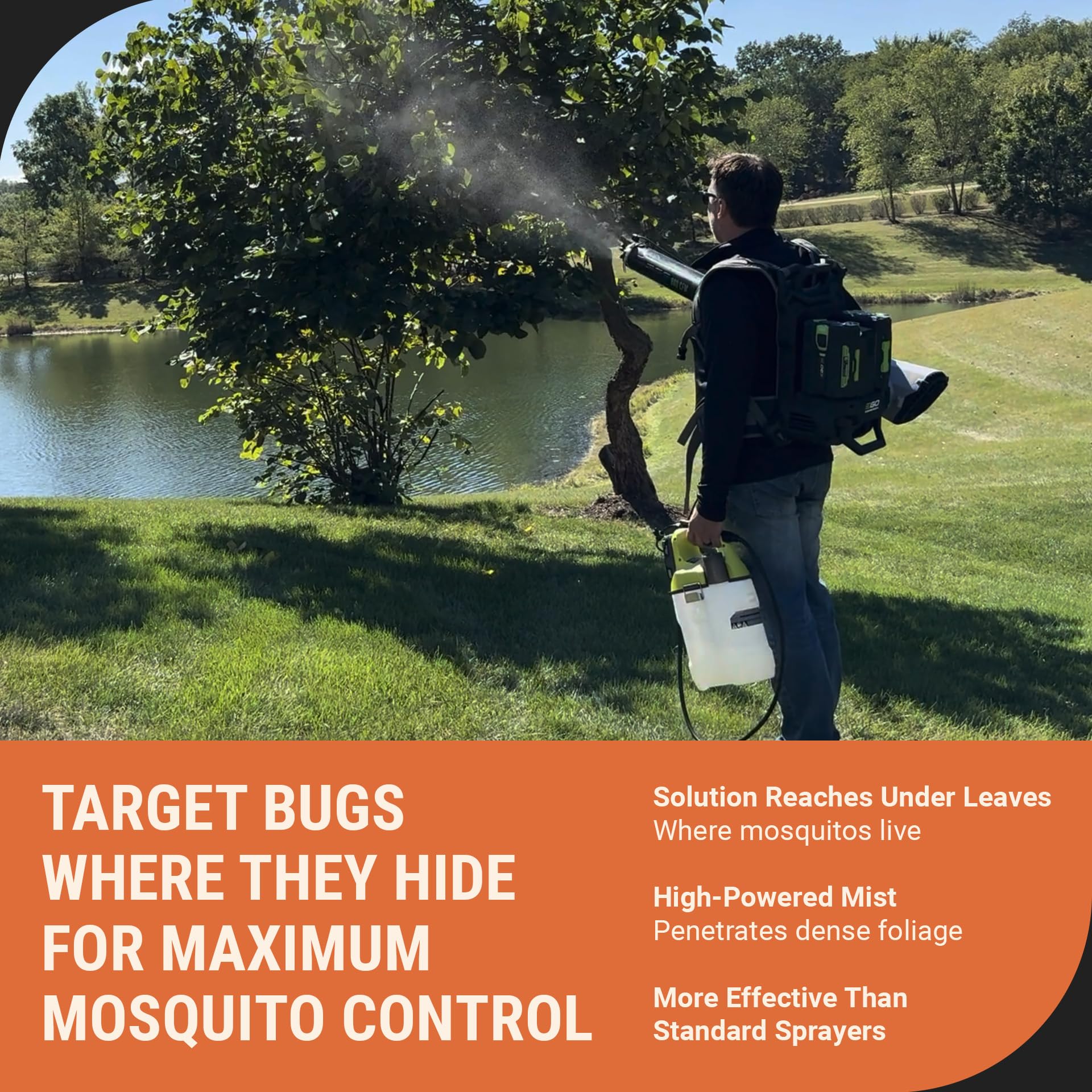 Mosquito Sniper System sprayer in action outdoors