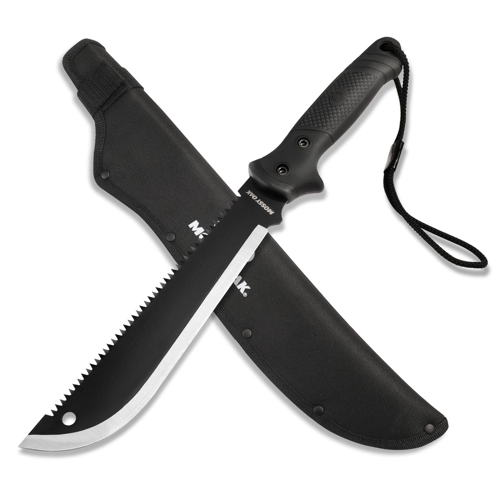 Mossy Oak 19-Inch Machete front view with sharp blade