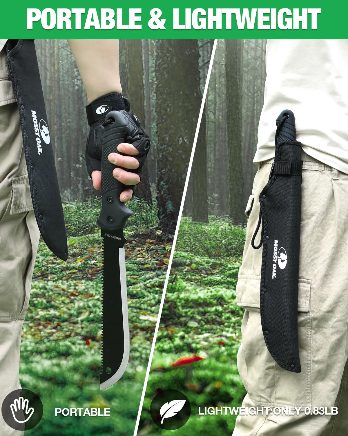 Mossy Oak machete with Oxford cloth sheath