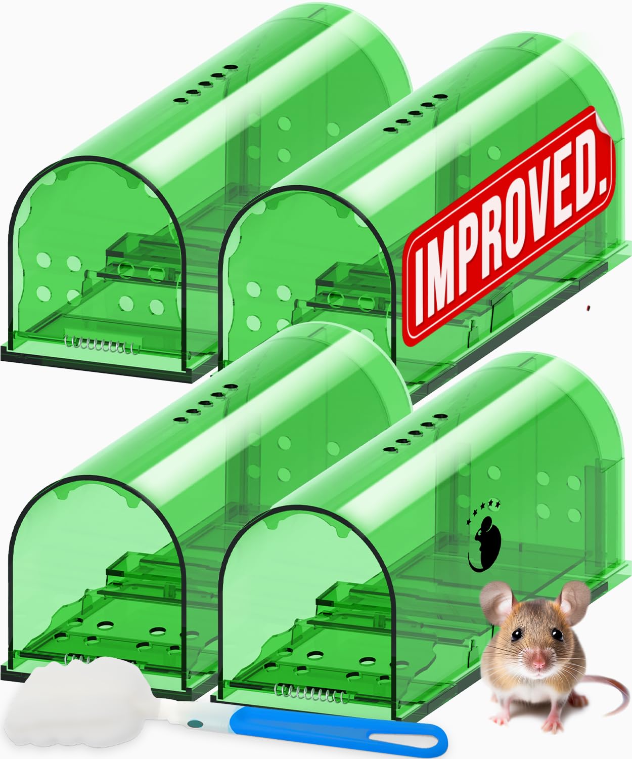 Motel Mouse humane mouse trap front view in green
