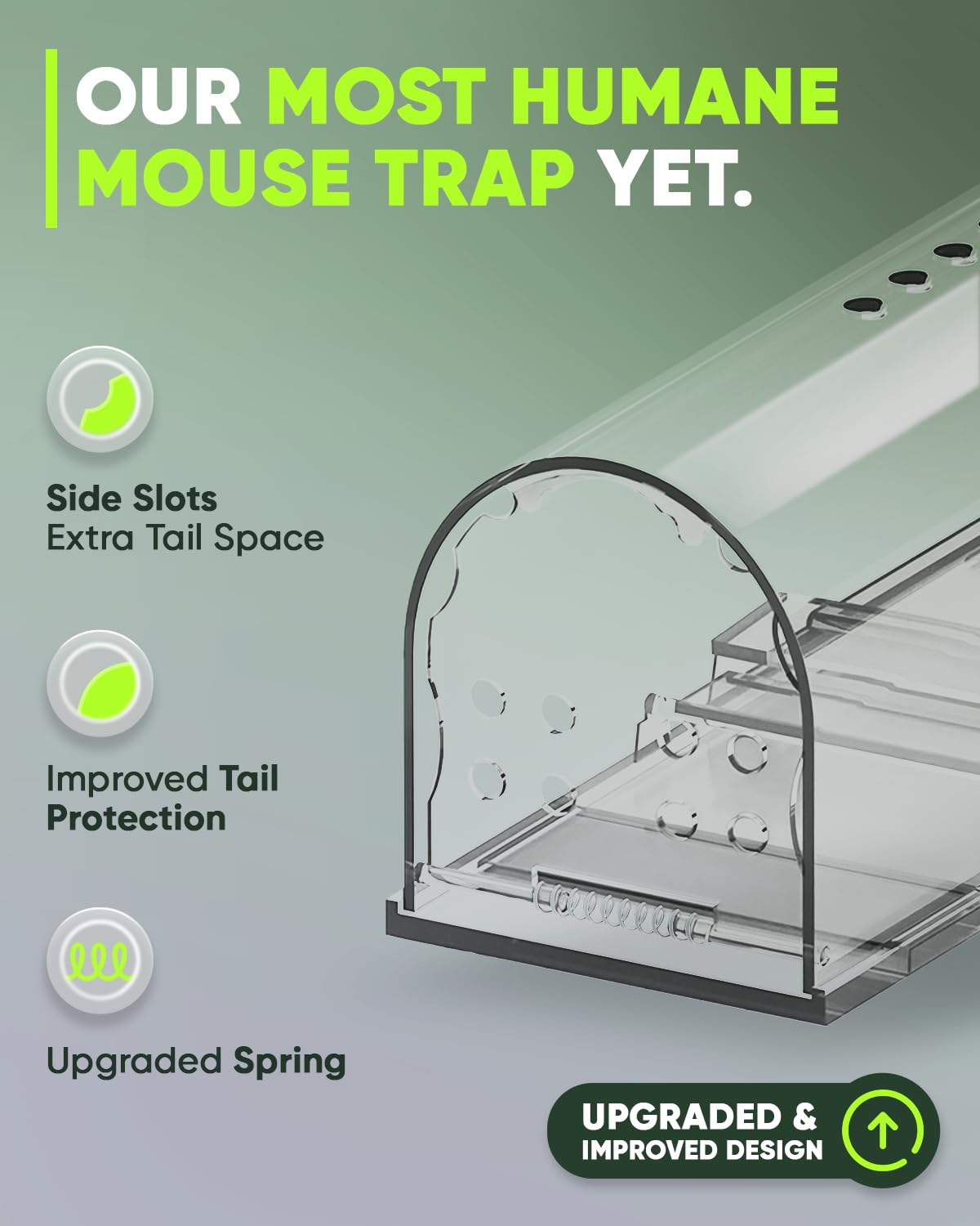 Motel Mouse humane mouse trap side view with release mechanism