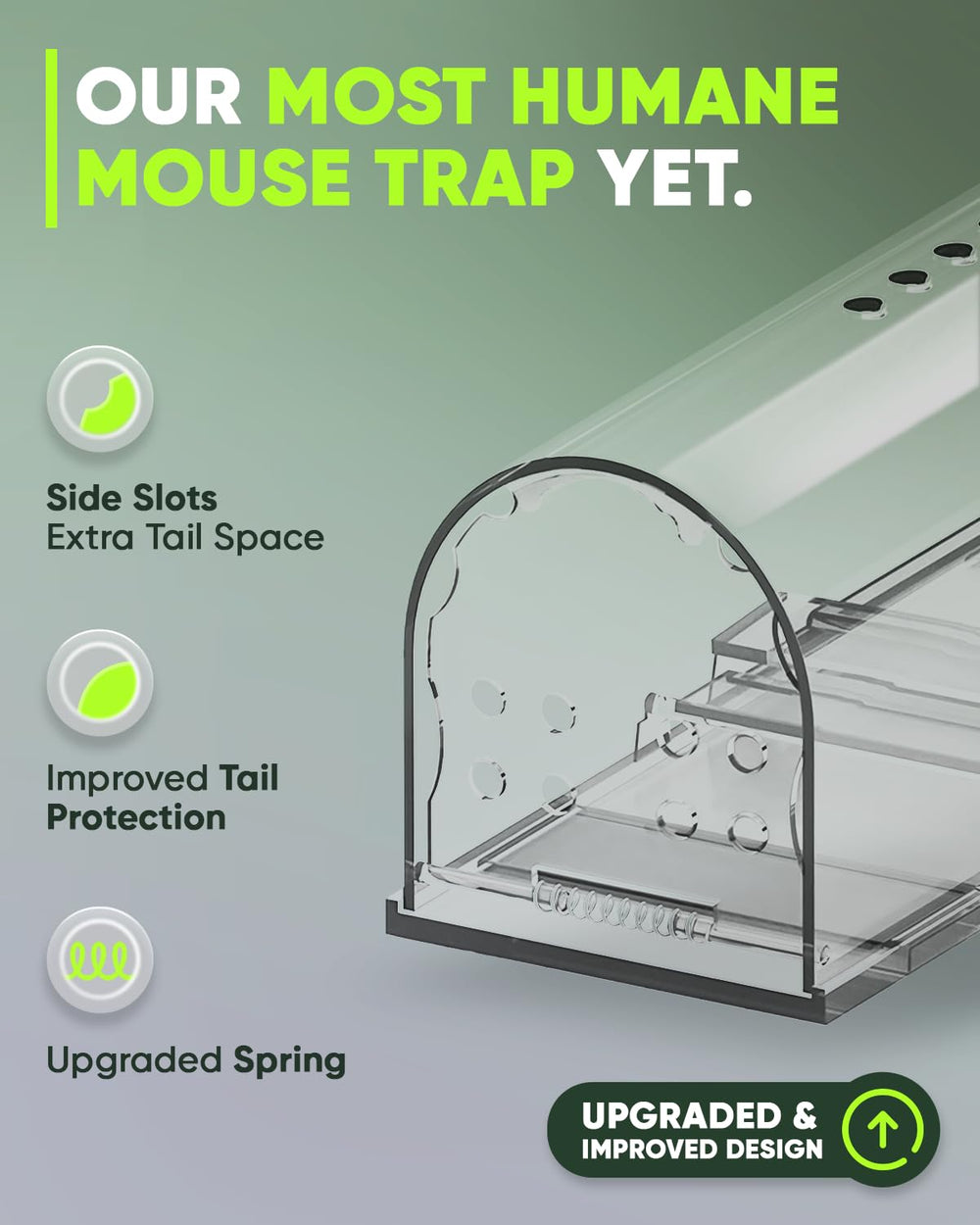 Motel Mouse humane mouse trap side view with release mechanism