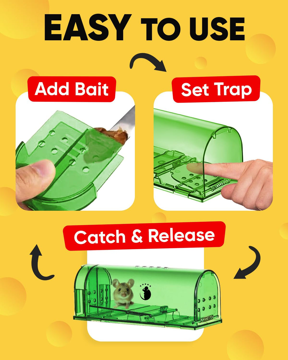 Motel Mouse humane trap set up in a home environment