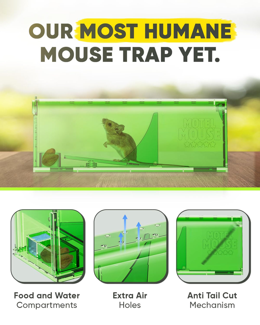 Motel Mouse trap cleaning brush included