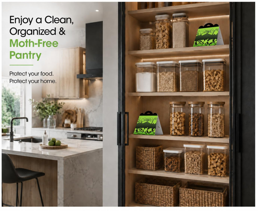 MothMag traps in various food storage areas