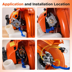 MOTOALL carburetor side view with dimensions