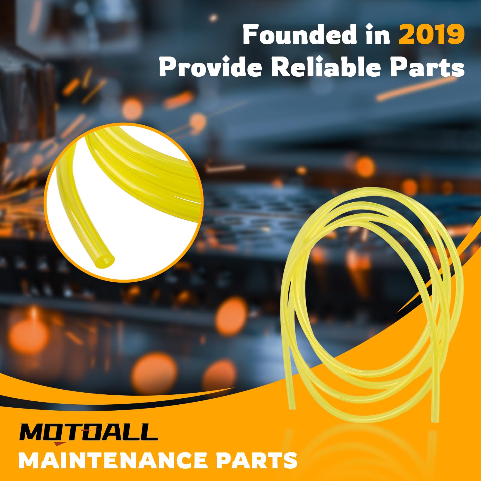 MOTOALL Fuel Line Hose dimensions for various sizes