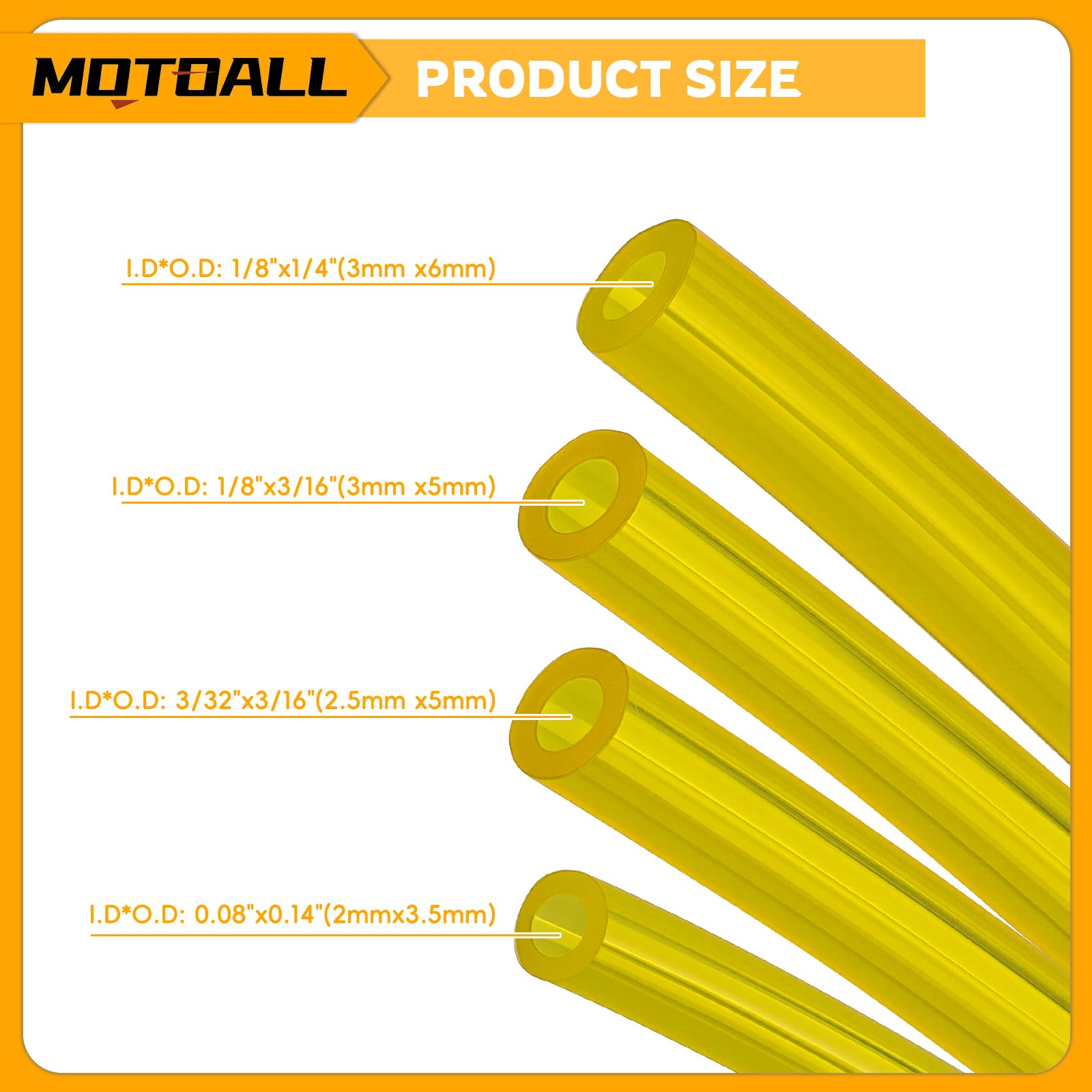 MOTOALL Fuel Line Hose package including four hoses