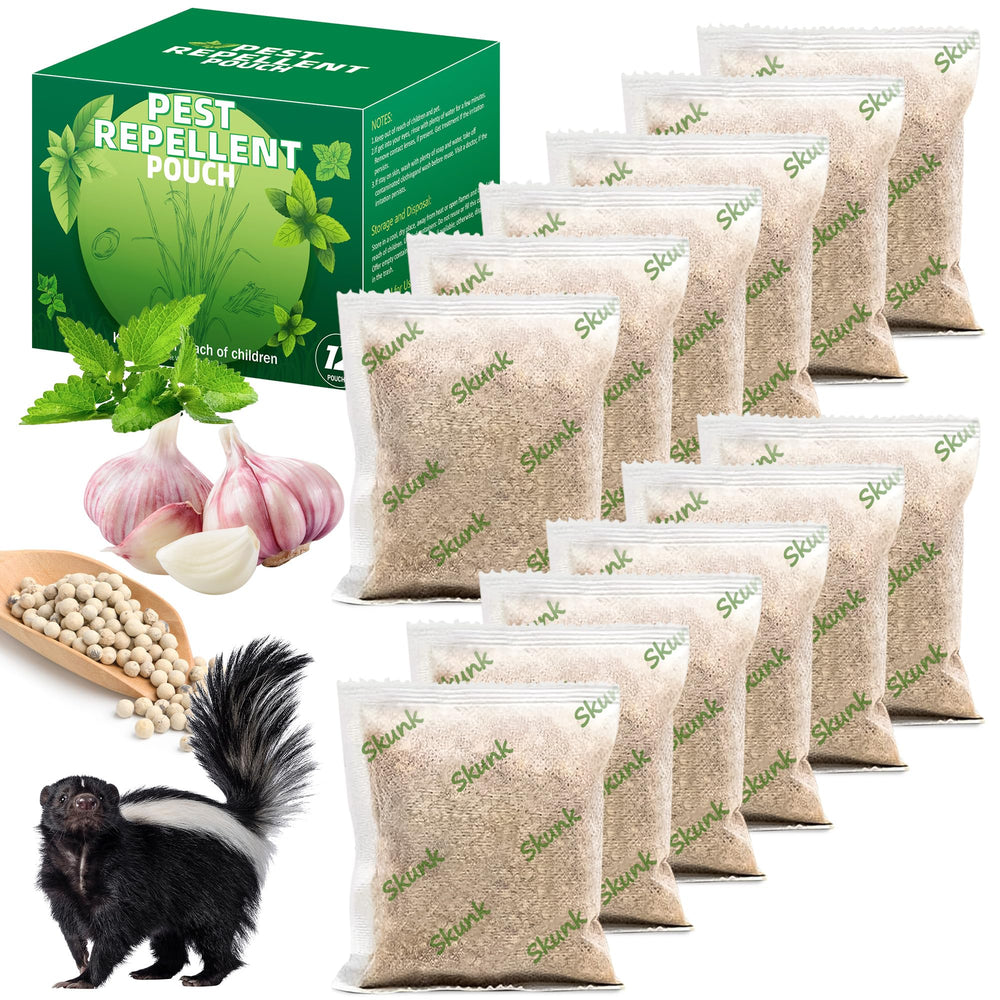 Motrapso Skunk Repellent Pouch front view with peppermint scent