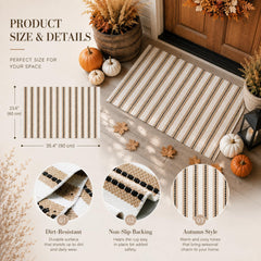 Moucuny outdoor rug displayed on a porch