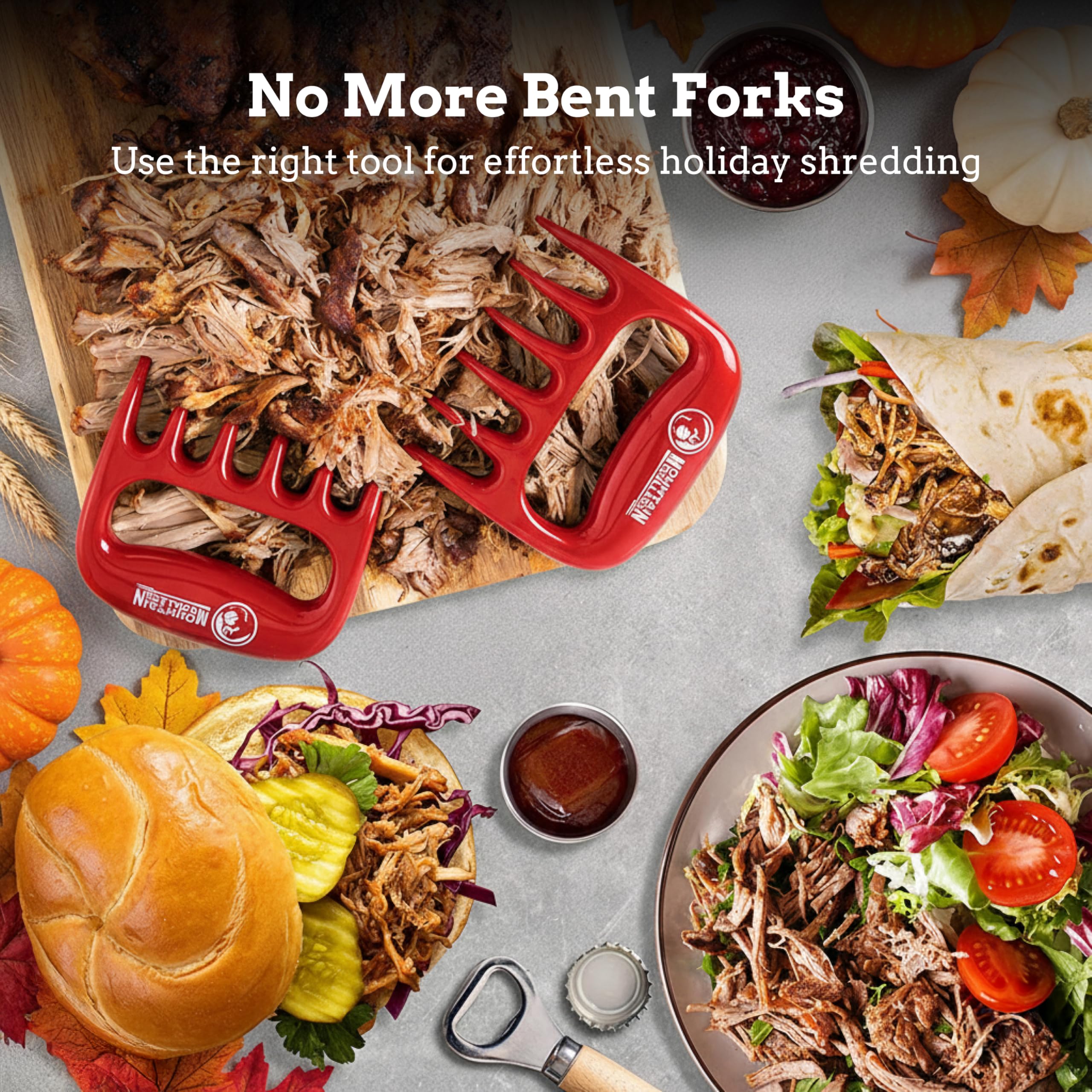 MOUNTAIN GRILLERS Bear Meat Claws displayed on a BBQ grill
