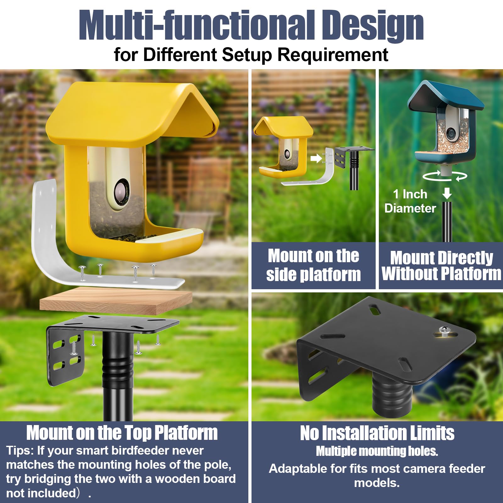 Mounting platform of Gtongoko bird feeder pole
