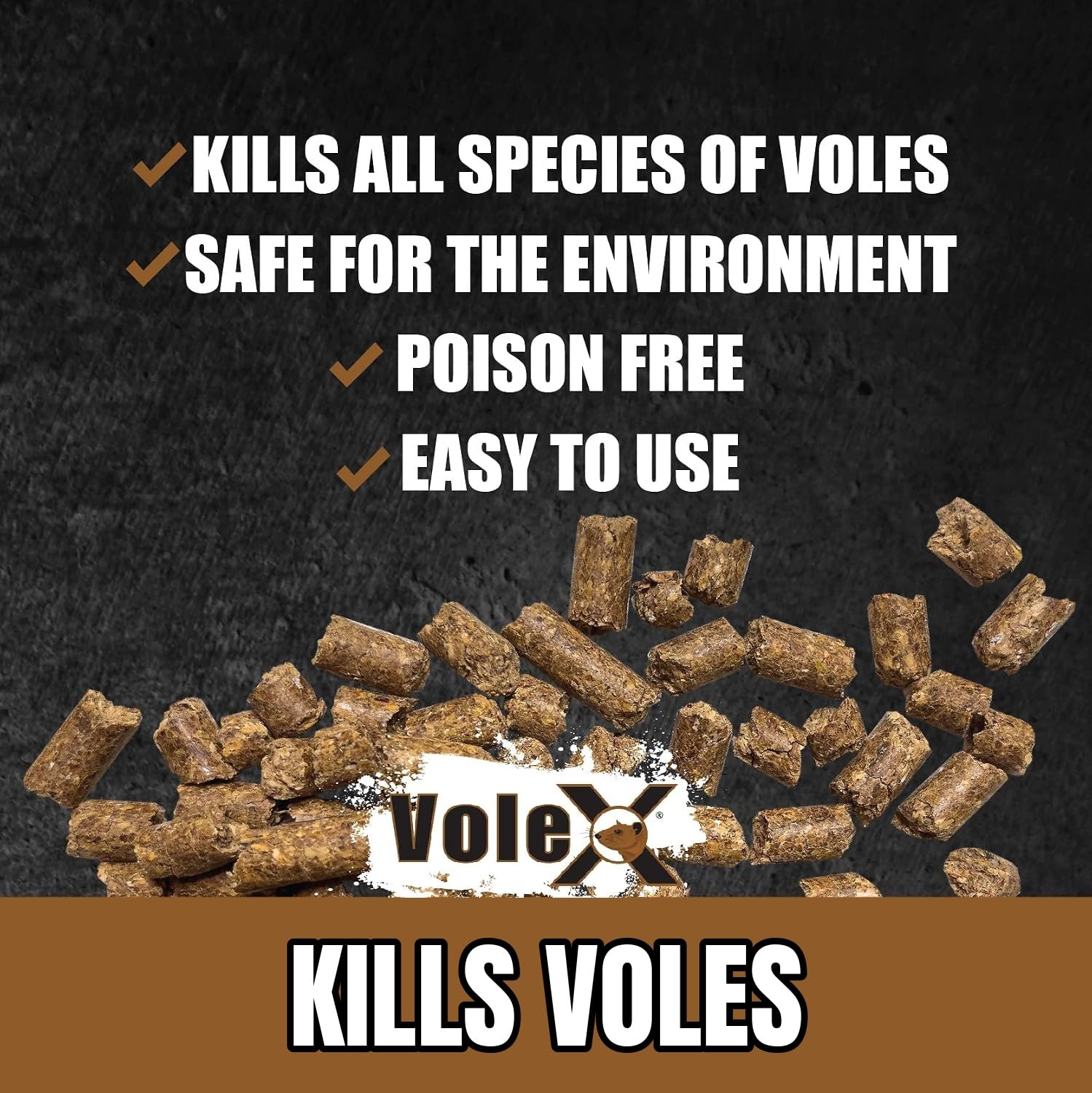 MouseX VoleX Pellets being applied in a greenhouse