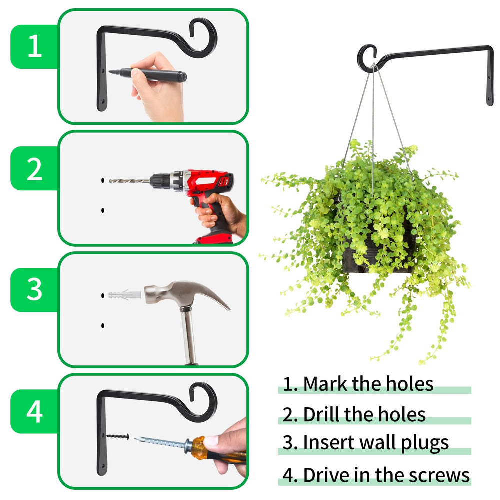 MOWPOG 10 Inch Plant Hanger displaying wind chimes