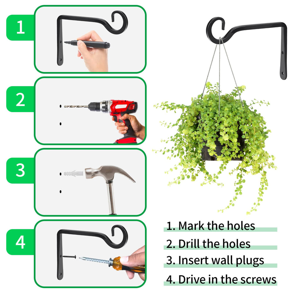 MOWPOG plant hanger displaying wind chimes in a backyard