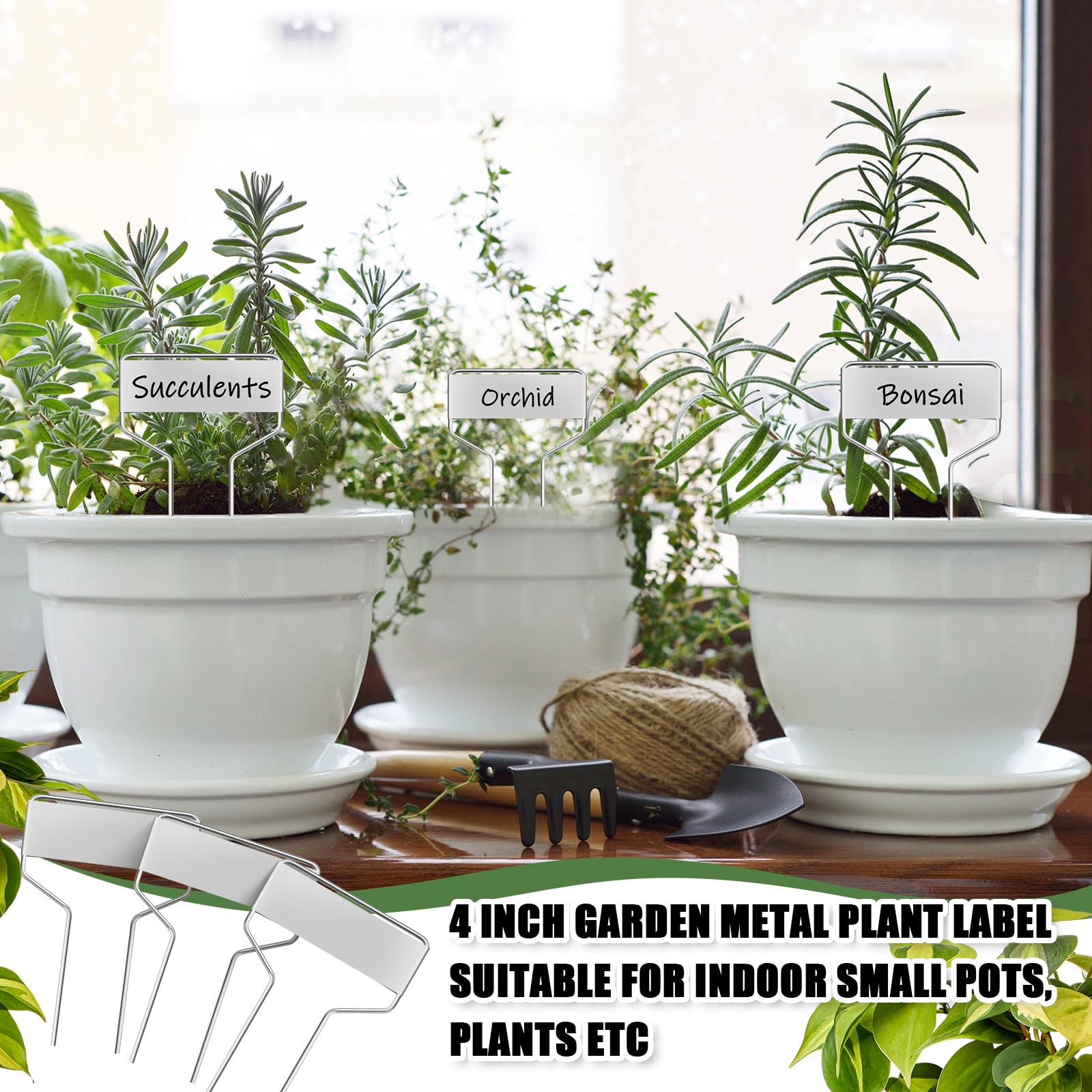Moxweyeni plant labels with clear writing on tags