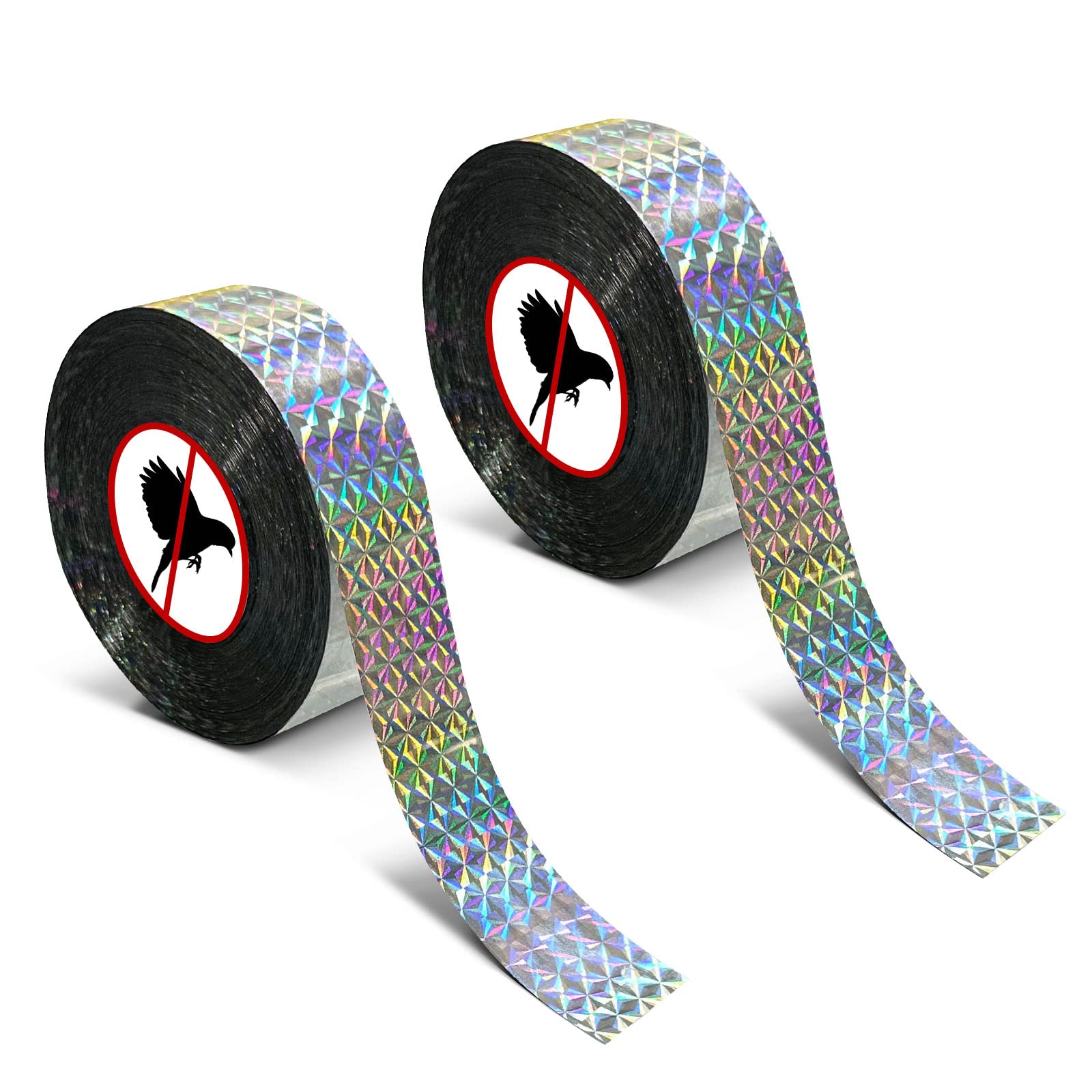MP mypole Bird Scare Tape 300ft roll, black plastic tape