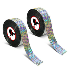 MP mypole Bird Scare Tape 300ft roll, black plastic tape