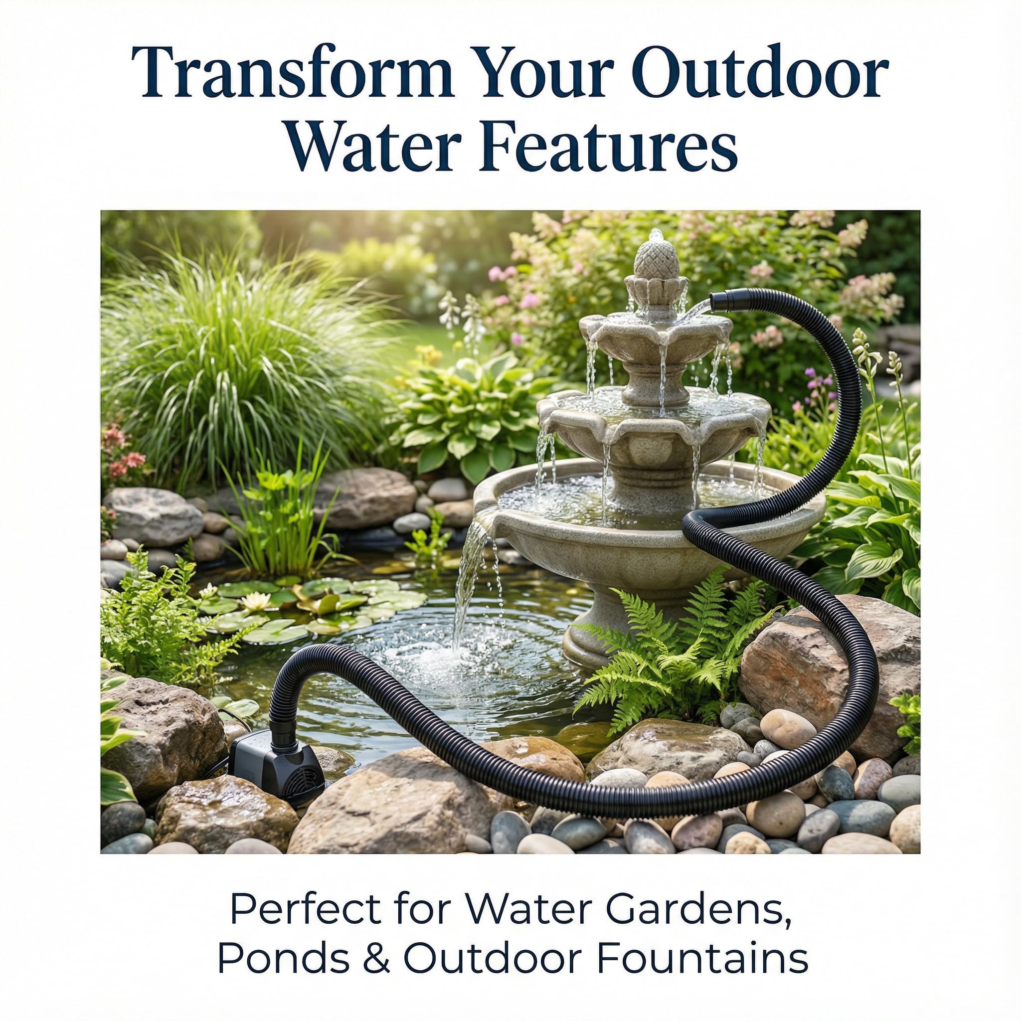 MPOBSP Pond Tubing used in a fountain system