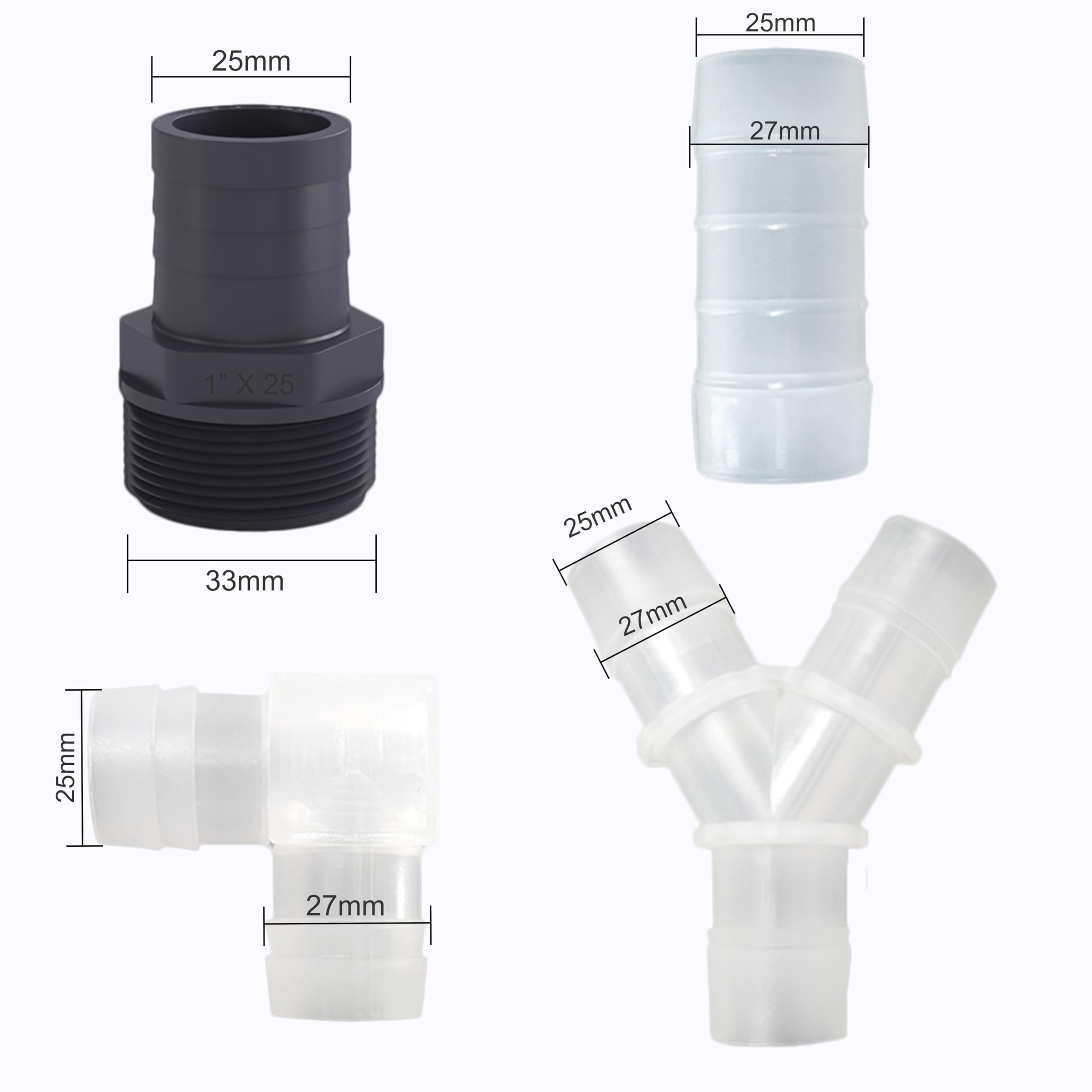 MPOBSP Pond Tubing with stainless steel hose clamps