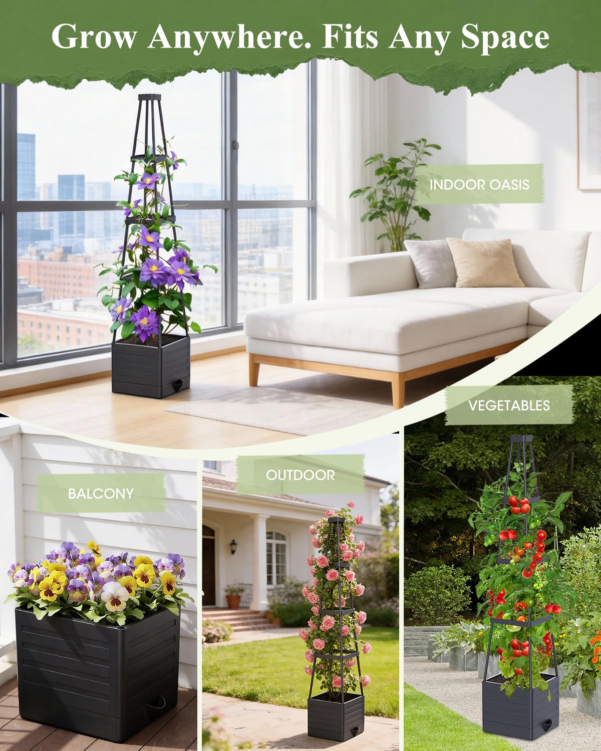 MQHUAYU 2-Pack Tomato Planter outdoor setting