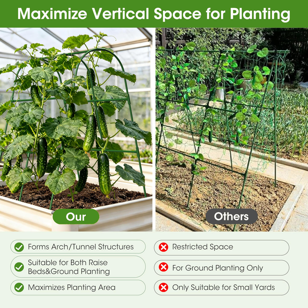 MQHUAYU Cucumber Trellis package contents including clips and ties