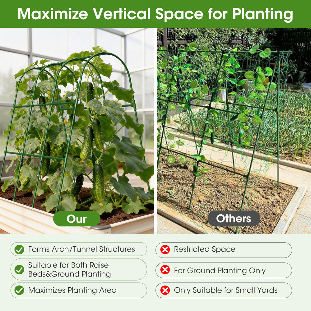 MQHUAYU Cucumber Trellis package contents including clips and ties