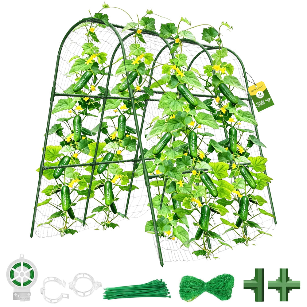 MQHUAYU Cucumber Trellis U-Shape Green front view