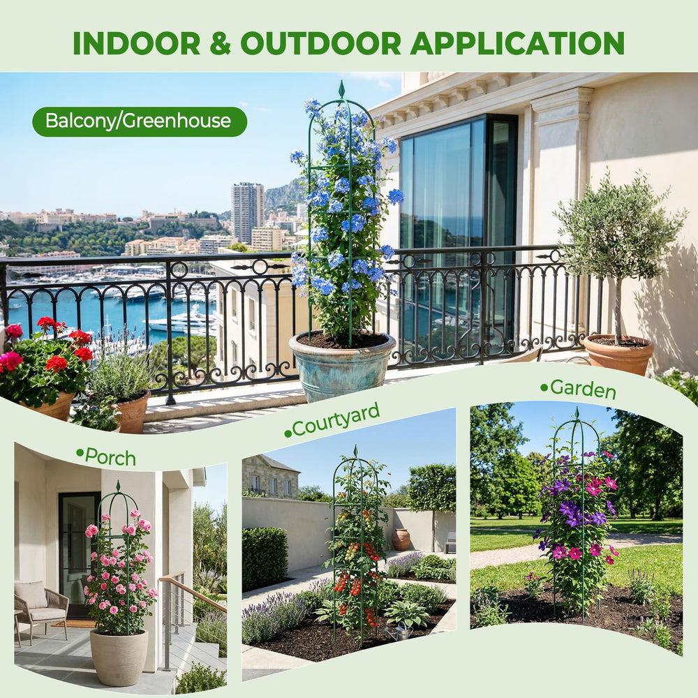 MQHUAYU Garden Trellis assembled in a small balcony