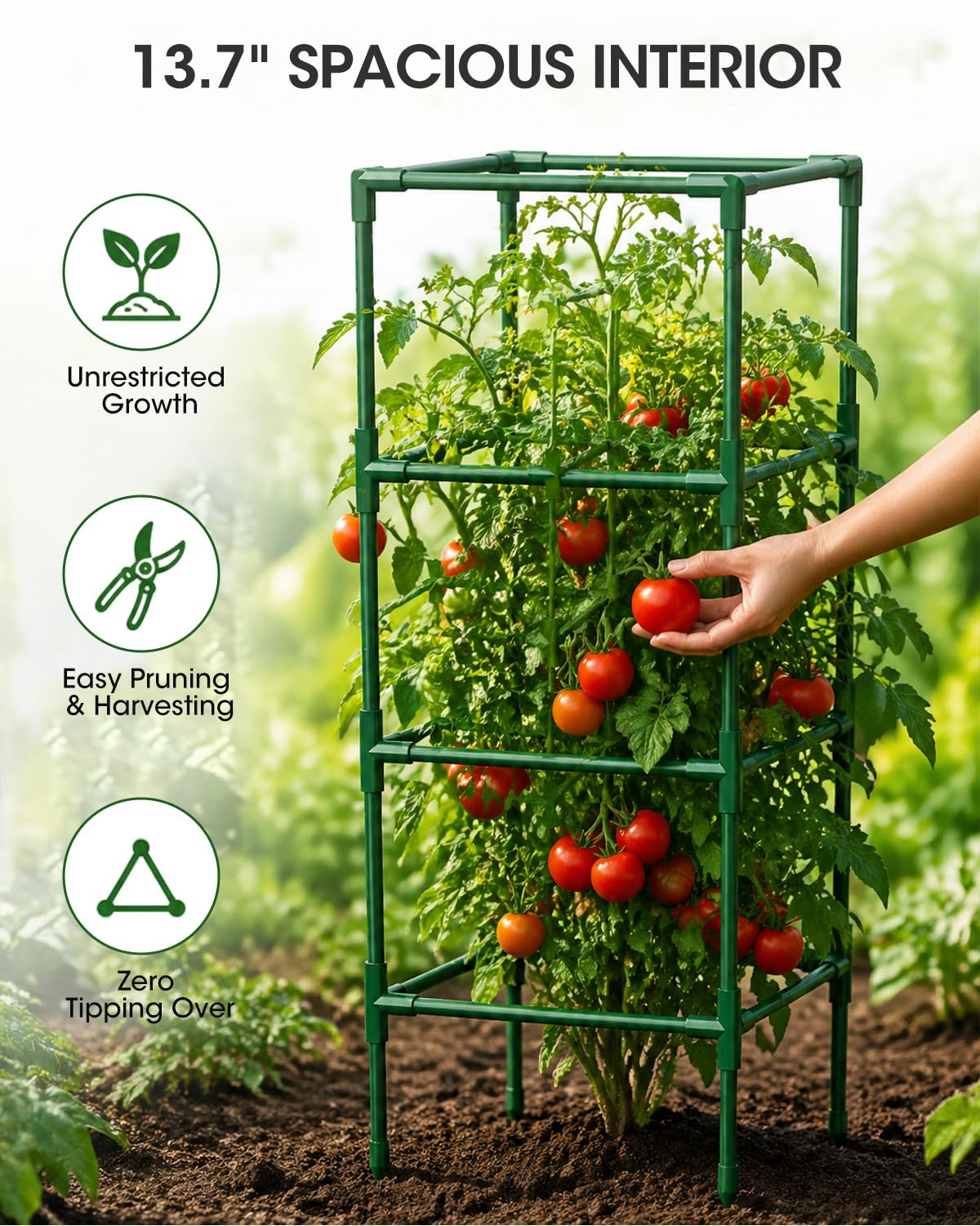MQHUAYU tomato cage dimensions and specifications