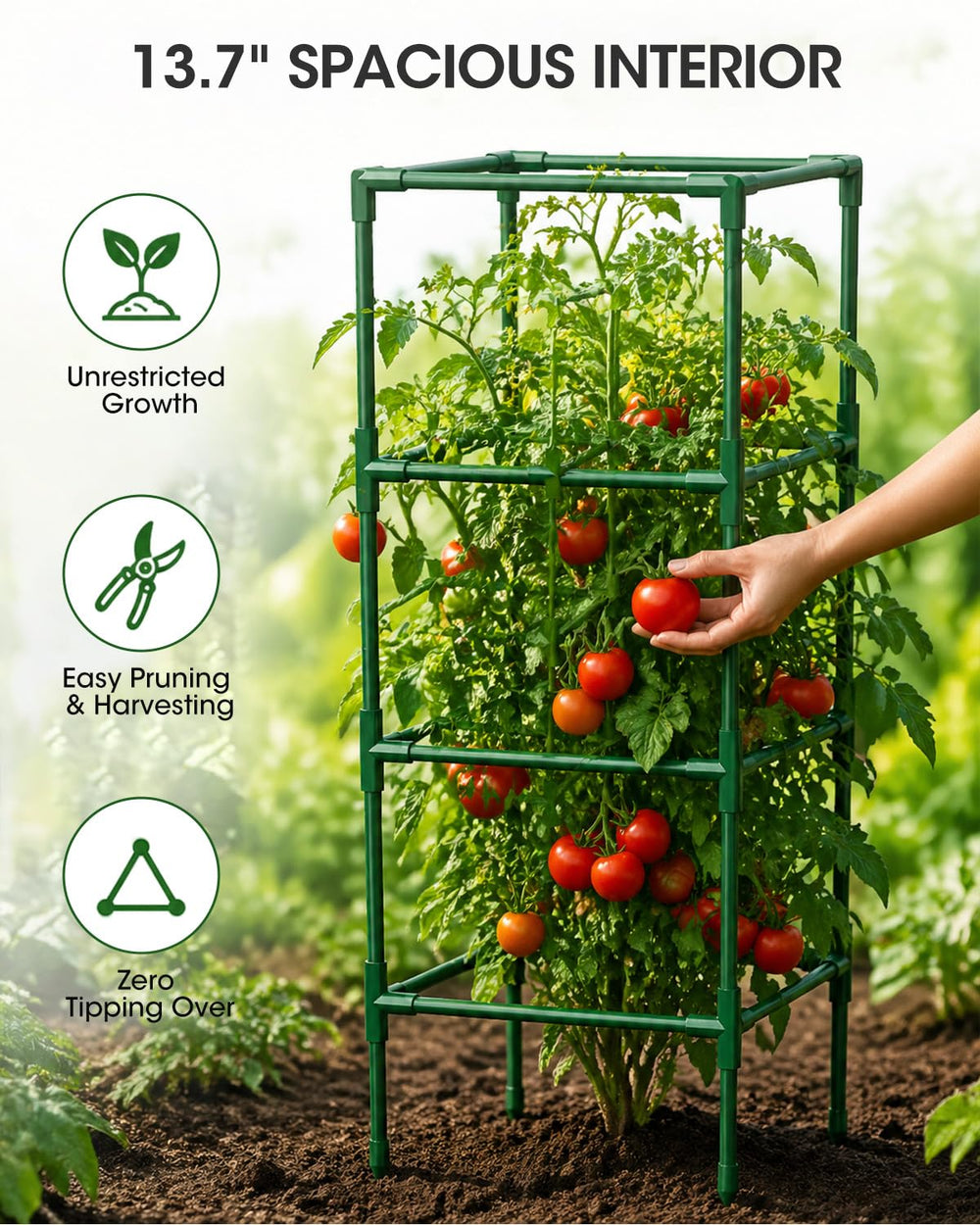 MQHUAYU tomato cage dimensions and specifications