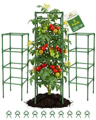 MQHUAYU tomato cage set with three green cages
