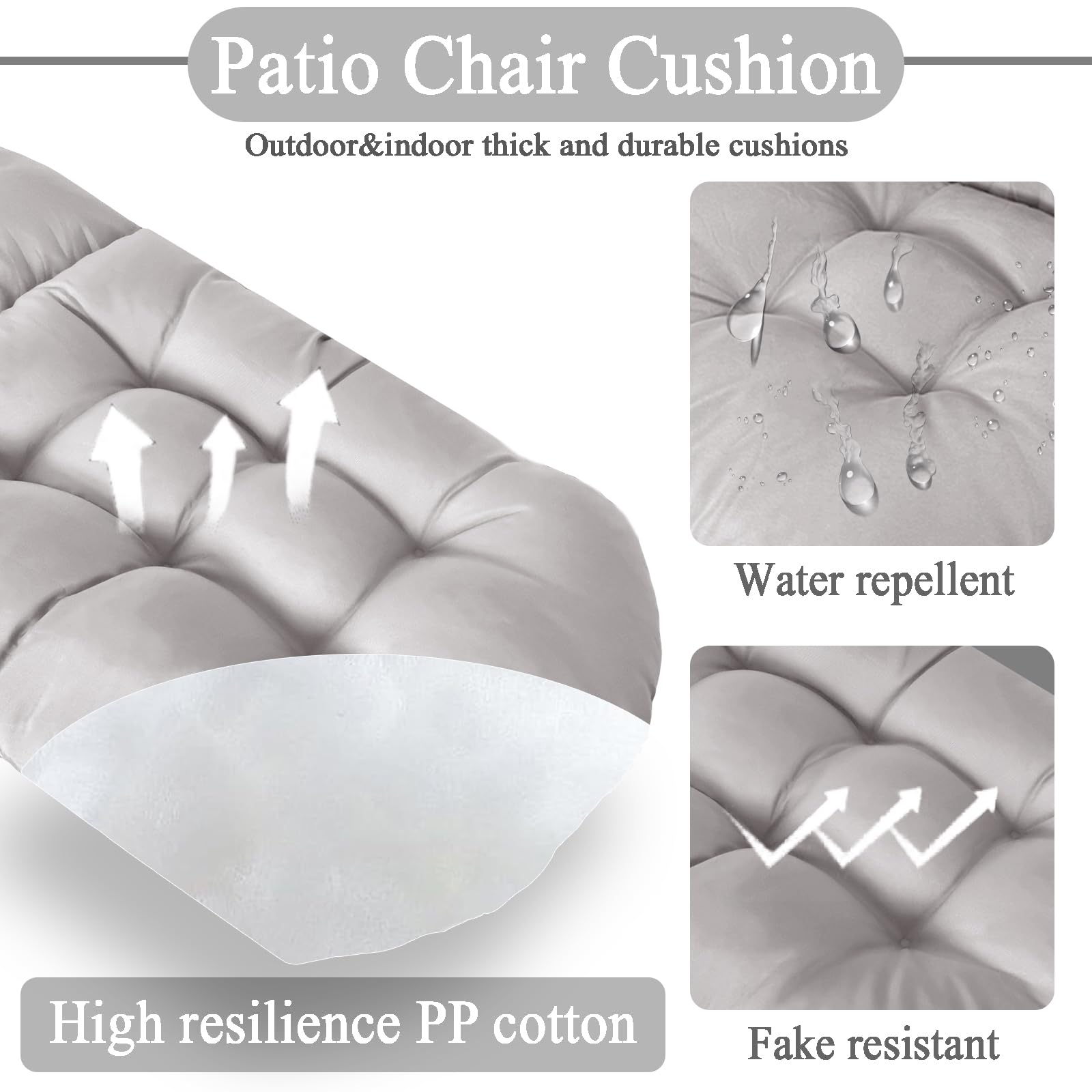 MQK Adirondack chair cushion placed on outdoor chair