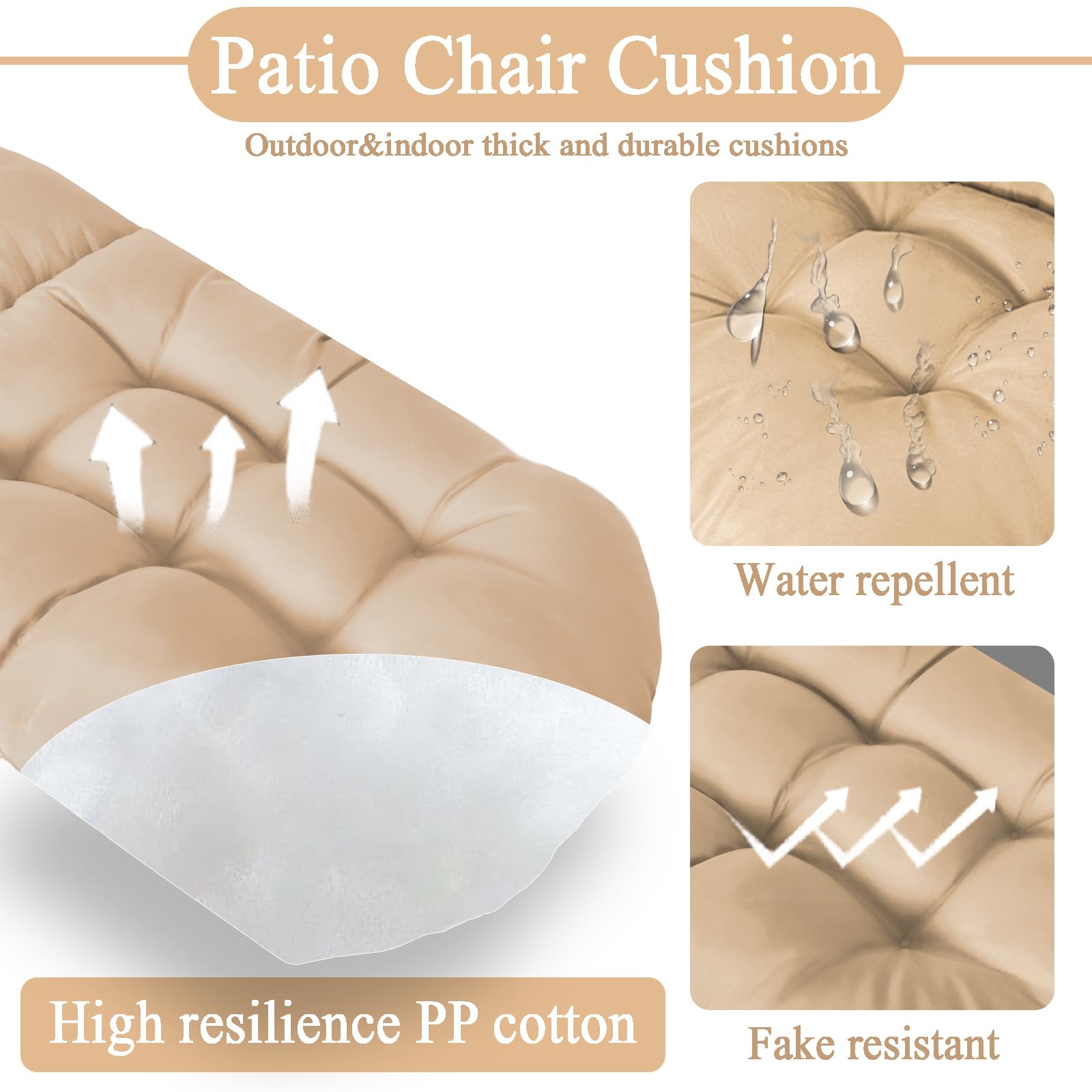 MQK Adirondack Chair Cushion side view demonstrating thickness