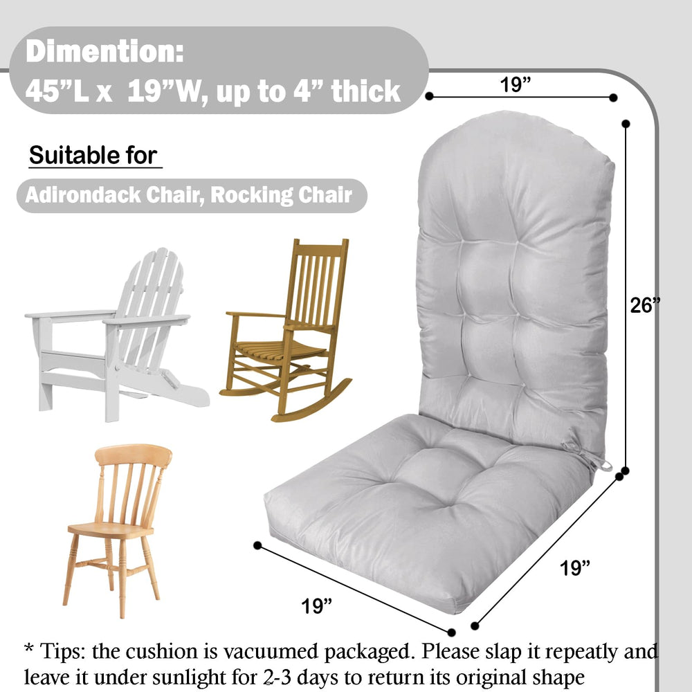 MQK Adirondack chair cushion with PP cotton filling
