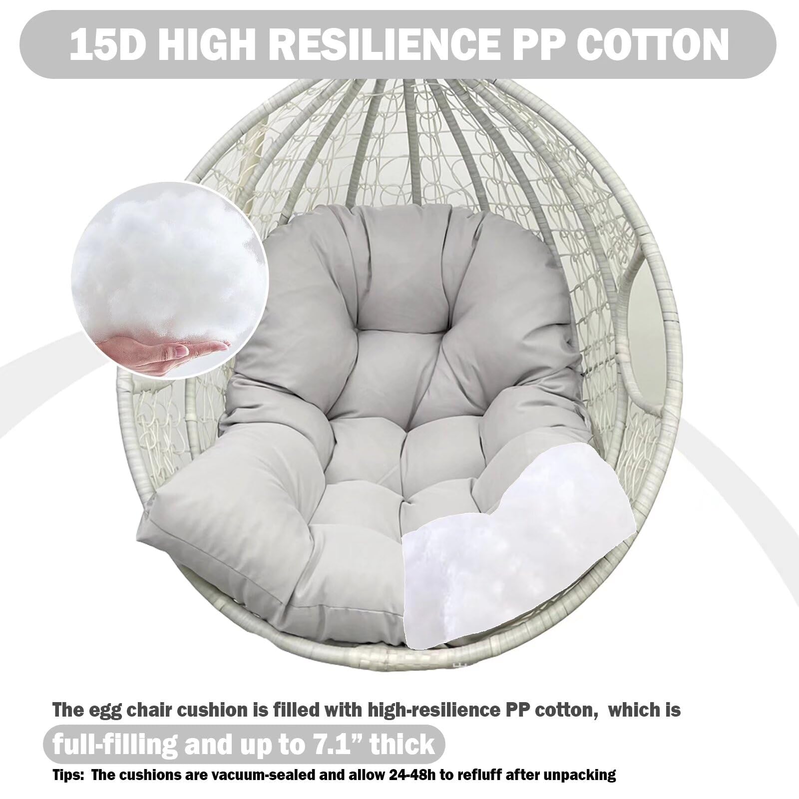 MQK Egg Chair Cushion close-up of fabric